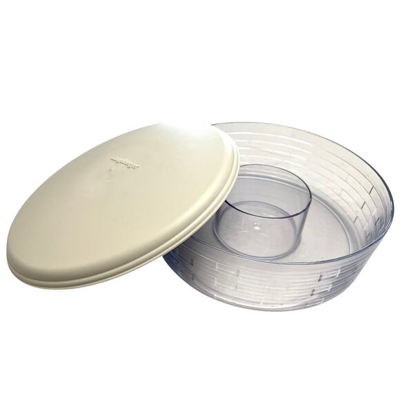 LONGABERGER Hard Plastic CHIP & DIP Server With Protector Lid 10" - Picture 1 of 2